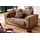 KAWOLA Doppelsessel MADELINE Cord 170 x 86 x 127 cm Braun mit Kissen und Rollen