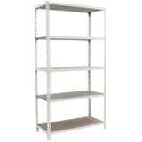 Proregal Schwerlastregal Big Muli HxBxT 200 x 100 x 50 cm 5 Fachböden Fachlast 150 kg Weiß