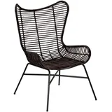DAHEIM Sessel Wing Rattan & Geflecht Braun Dunkelbraun