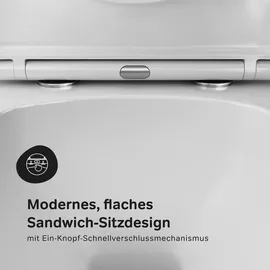 AM.PM Wand-WC mit WC-Sitz Weiß