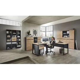 Innostyle Aktenschrank Memphis Holzoptik Eiche Artisan / Graphit