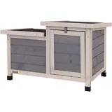 LIONTO Kleintierstall 70 x 43 x 45 cm grau