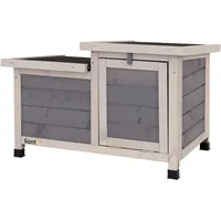 LIONTO Kleintierstall 70 x 43 x 45 cm grau