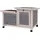 LIONTO Kleintierstall 70 x 43 x 45 cm grau