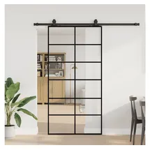 vidaXL Schiebetür rechts 102 x 205 cm schwarz