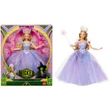 Mattel Europa B.V. Wicked: For Good von Universal Pictures Glinda-Puppe mit filmgetreuem Outfit und 3 Accessoires,