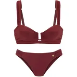LASCANA Bandeau-Bikini Damen Rot 38 Cup A/B