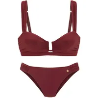 LASCANA Bandeau-Bikini Damen Rot 38 Cup A/B