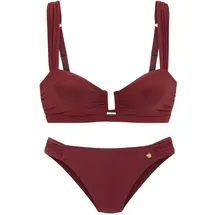 LASCANA Bandeau-Bikini Damen Rot 38 Cup A/B