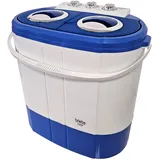 briebe Camp Mini-Waschmaschine, tragbar, mit Schleudern, Camping, Kapazität 3 kg, ideal für Reisen, Wohnwagen, Wohnmobil, 2 Fächer, Toplader, keine Installation
