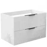 duschspa Waschtisch Unterschrank Waschtischunterschrank Waschbeckenunterschrank Badschrank, 50-120cm Hängeschrank, Matt / Hochglanz 79 cm x 52 cm x 46.3 cm