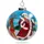 SIKORA K08-51 Weihnachtsmann mit Rentier Glaskugel Weihnachtskugel Innenglasmalerei D: 7,5 cm