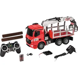 CARSON 1:20 MB Arocs Holztransporter 100% RTR Spielzeugmodell, Rot