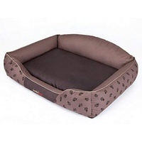 Hundebett Hellbraun Krone XXL 110x85cm Königliche Serie