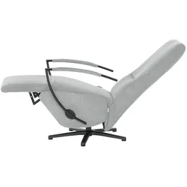 Vito Drehsessel Ticona Flachgewebe 70 x 133 x 80 cm Grau mit Relax-Funktion