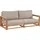 Beliani Timor Gartensofa 2-Sitzer hellbraun taupe