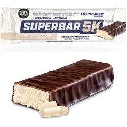 Superbar 5K Eiweißriegel. 38% Protein. low sugar. White Chocolate Cream. 50 g EINHEITSFARBE 50g