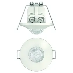 Theben 1060200 Bewegungsmelder für Deckeneinbau, Steuerung für Beleuchtung thePiccola S360-100 DE WH