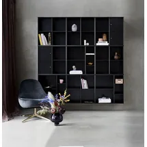 Hammel Furniture Mistral Kubus Bücherregal 207 x 27 x 207 cm Schwarz