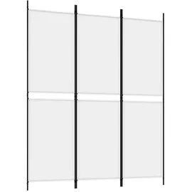 vidaXL Paravent Weiß 150x180 cm Stoff