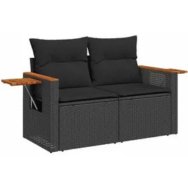 vidaXL Garten-Lounge-Set 8-tlg. schwarz