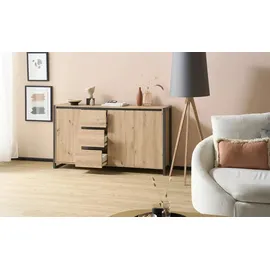 Finori Sideboard Denver 160 x 88 x 40 cm Braun/Grau