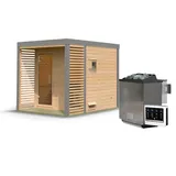 Karibu Ares 2 inkl. 9 kW Bio-Kombiofen + int. Steuerung