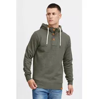 !Solid Hoodie SDTripStrip 21102295ME Kapuzensweatshirt mit Knopfleiste in Grün | Gr.: S