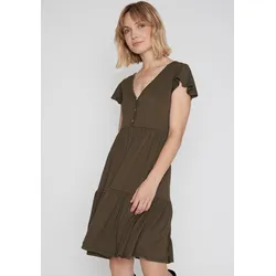 Sommerkleid »SH V DR No44ra«, mit Volant, Gr. S (36) - N-Gr, lkhaki, , 32149334-S N-Gr