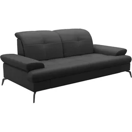 sit&more 2,5-Sitzer SIT & MORE "Amica, inkl. Sitztiefenverstellung und Armteilverstellung", weiß (reinweiß), B:202cm H:90cm T:122cm, Sofas, wahlweise mit Kopfteilverstellung und Bettfunktion
