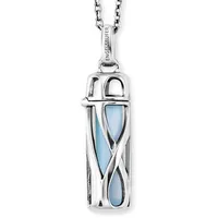 Engelsrufer Kette mit Anhänger POWERFUL STONE BLAUER ACHAT Silber