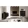 Selsey TV-Lowboard 150x46x32 cm Schwarz Metall/Spanplatte/Melamin