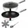 Tefal E76 Pfannenset, + 28cm Wok | Antihaft-Beschichtung, Glasdeckel, - Schwarz/Silber