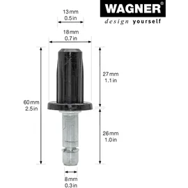 Wagner Stift & Einschlaghülse 13 mm SV Verpackung 70 % 2 Stück