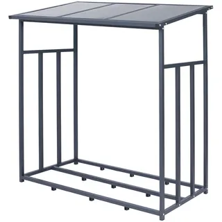 ML-Design Kaminholzregal Anthrazit XL 143x70x145 cm, Brennholzregal Außen, Garten Kaminholzunterstand Kaminholzlager Feuerholzregal 143x145x70