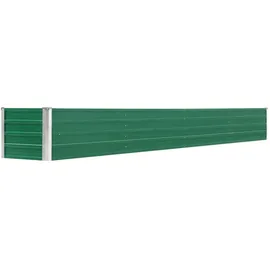 vidaXL Garten-Hochbeet verzinkter Stahl rechteckig 320 x 40 x 45 cm Grün