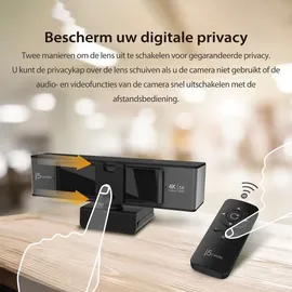 j5create USB 4K Ultra HD Webcam Schwarz