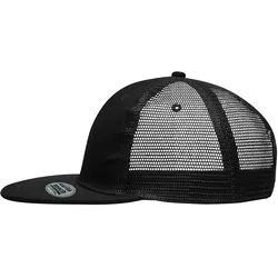 Basecap "MB6509" 6-Panel-Flat-Peak - black