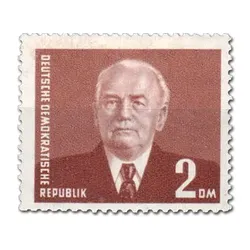 Briefmarke Präsident Wilhelm Pieck 2DM, Michel-Nr. 343, postfrisch