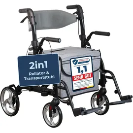 foreversenior 2 in 1 Rollator & Rollstuhl mit Federung 11,2kg