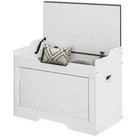 Homcom 103 Liter Aufbewahrungstruhe mit Deckel, Sitztruhe mit Stauraum,
