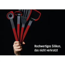 WOLL Cook-It Pfannenwender 6 cm breit 32 cm lang rot/schwarz