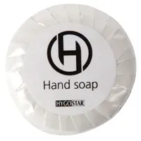 Hygostar Hygostar® Hotelseife, einzeln verpackt Weiss rund, Ø 4 cm 50 Stück, Plisseefalten