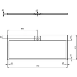 Ideal Standard Ultra Flat S i.life 1700x700x30mm T5244FR,