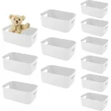 luxuskollektion Aufbewahrungsbox 25 x 16,5 x 10 cm / 20,5 x 14 x 7 cm 6-tlg. weiß