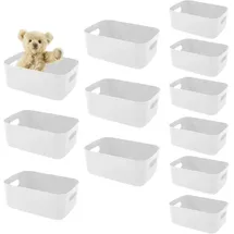 luxuskollektion Aufbewahrungsbox 25 x 16,5 x 10 cm / 20,5 x 14 x 7 cm 6-tlg. weiß