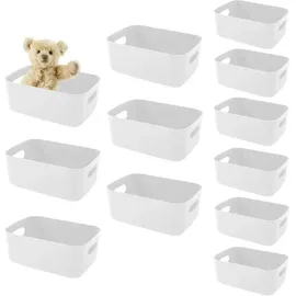 luxuskollektion Aufbewahrungsbox 25 x 16,5 x 10 cm / 20,5 x 14 x 7 cm 6-tlg. weiß
