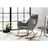 SalesFever Schaukelsessel 70 x 99 x 100 cm grau mit Nackenkissen
