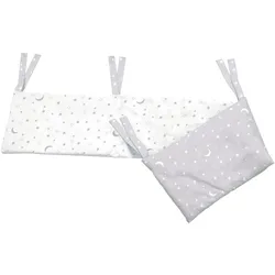 BORNINO HOME Nestchen Mond und Sterne 34x180 cm, grau | weiss
