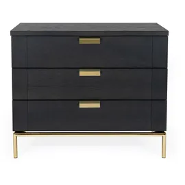 WoodMan Jugend Kommode 150 x 52 x 45 cm Braun/Schwarz